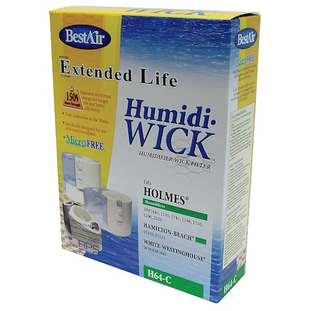 Extended Life BestAir Humidifier Wick 1 pk For Fits for Bionaire model BCM1745 BWF-64 H64-PDQ-4